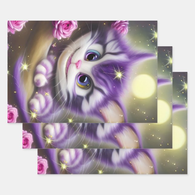 Adorable Cheshire Kitten Geschenkpapier Set (Set)