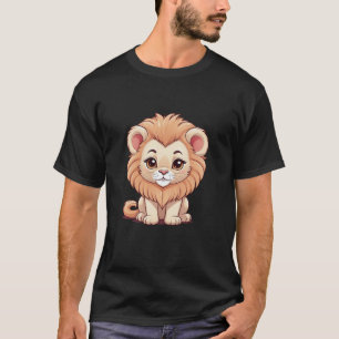 Adorable Chibi Lion Niedlich Anime Big Mit Augen L T-Shirt