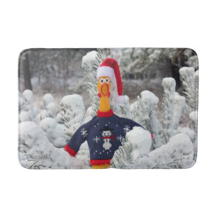 Adorable Chicken Weihnachtsmatte! Badematte