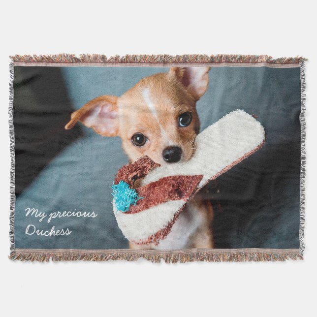 Adorable Chihuahua Foto Throw Blanket Decke (Vorderseite)