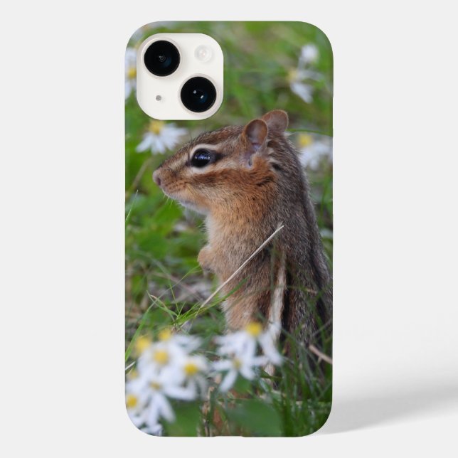 Adorable Chipmunk in Blume Case-Mate iPhone Hülle (Rückseite)