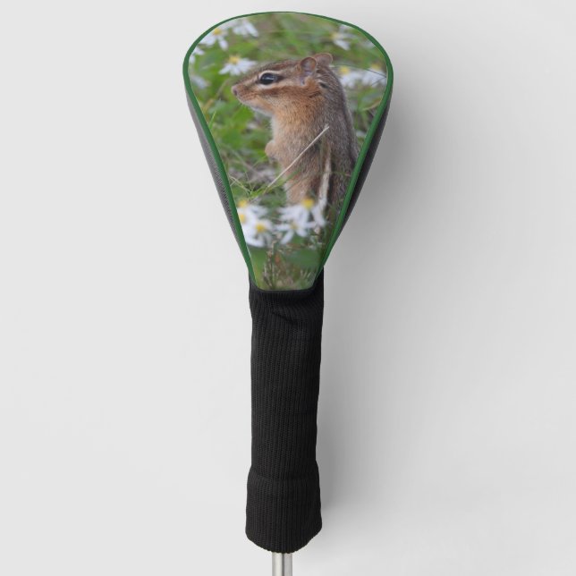 Adorable Chipmunk in Blume Golf Headcover (Vorderseite)