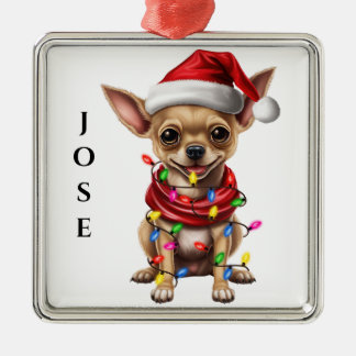 ADORABLE CHRISTMAS CHIHUAHUA DOG ORNAMENT AUS METALL