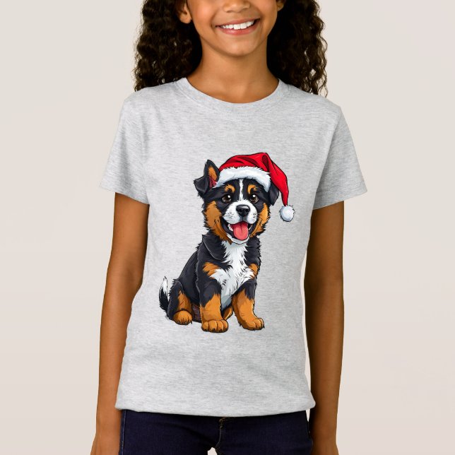 Adorable Christmas Dog T-Shirt (Vorderseite)