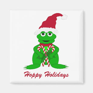 Adorable Christmas Frog Magnet