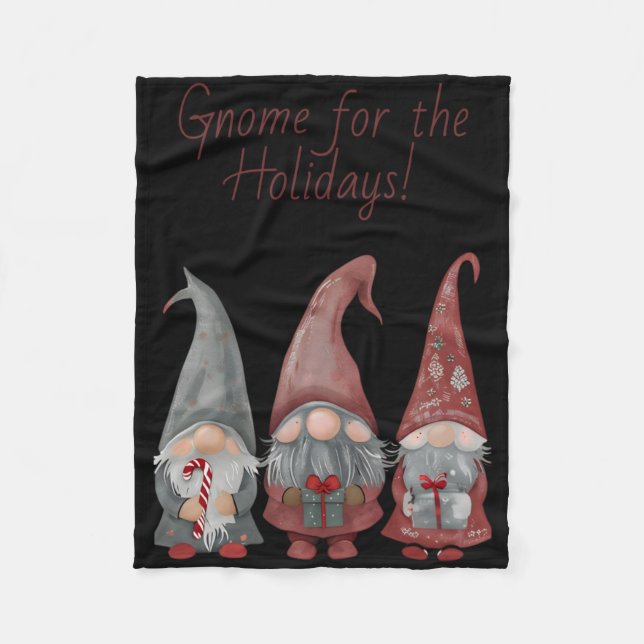 Adorable Christmas Gnomes With Holiday Cheer T Shi Fleecedecke (Vorderseite)