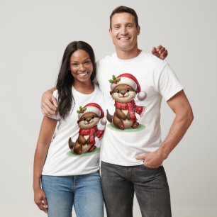 Adorable Christmas Otter T-Shirt