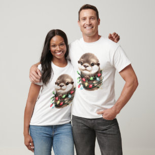 Adorable Christmas Otter T-Shirt
