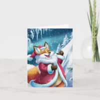 Adorable Christmas Red Fox Sings