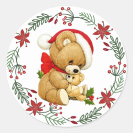 Adorable Christmas Teddy Bären Sticker