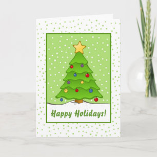 Adorable Christmas Tree Art Feiertagskarte