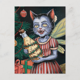 Adorable Christmas Vampire Fairy Postkarte