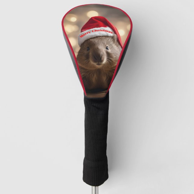 Adorable Christmas Wombat, Golf Headcover (Vorderseite)