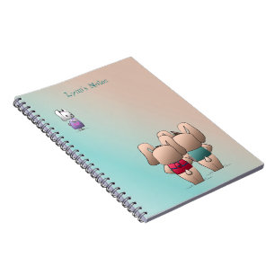 Adorable Coco & Izzy Bunnies gehen zurück zur Schu Notizblock