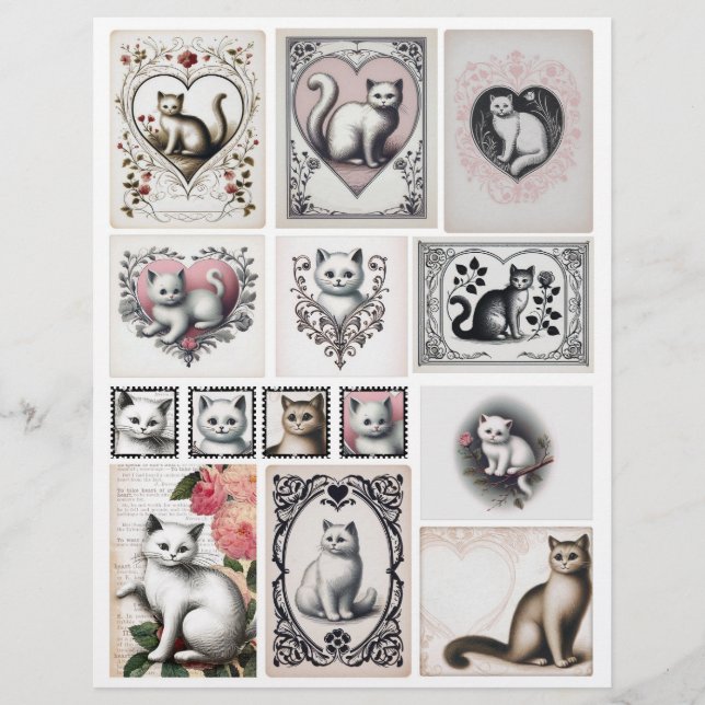 Adorable Collection Katze Ephemera (Vorderseite)