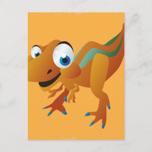 Adorable Colorful Dinosaur Postkarte
