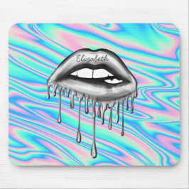 Adorable Coole metallhaltige Tropflippen, holograp Mousepad