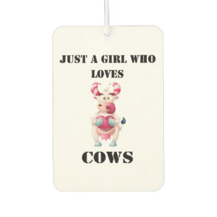 Adorable Cow Lover Girl Autolufterfrischer