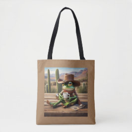 Adorable Cowboy Frog Genuss Kaffee-Tasche