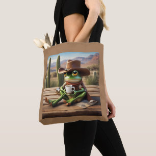Adorable Cowboy Frog Genuss Kaffee-Tasche