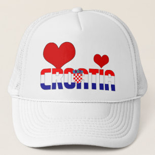 Adorable Croatia Flag hört Patriotic Truckerkappe