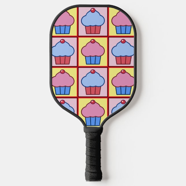 Adorable Cupcake-Muster Pickleball Schläger (Vorderseite)