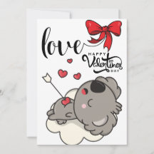 Adorable Cupid Koala Valentinstag Design