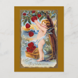 Adorable Cupid Valentine - Vintag! Feiertagspostkarte