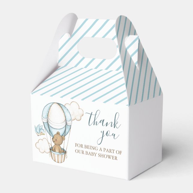 Adorable Cute Teddy Bear Baby Shower Favor Box Geschenkschachtel (Vorderseite)