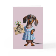 Adorable Dackel Muttertag