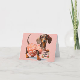 Adorable Dackel Muttertagskarte Karte