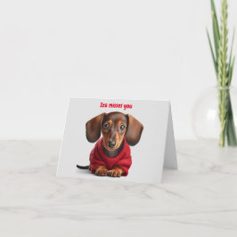 Adorable Dackel Welpe Karte