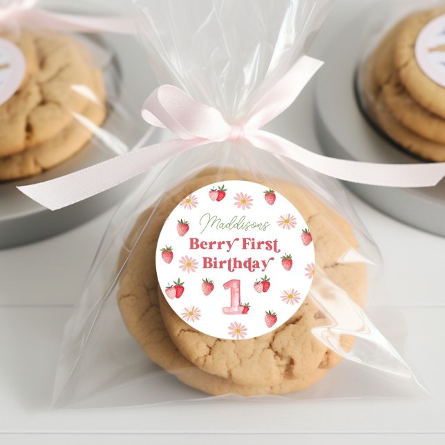 Adorable Daisy Pastel Berry Runder Aufkleber (Von Creator hochgeladen)