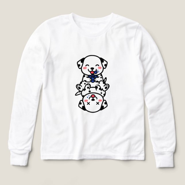 Adorable Dalmatian Puppies Blueberry Fun (Design Vorderseite)