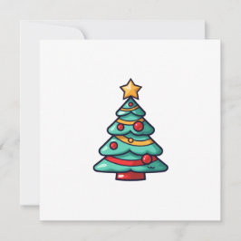 Adorable Decorable Christmas Tree Art Feiertagskarte