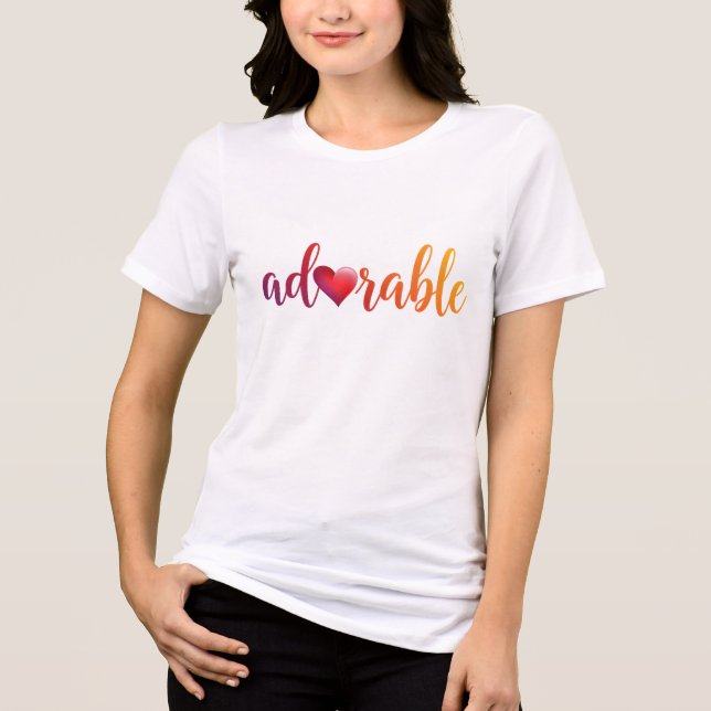 "Adorable"-design1 von Maaya Prints, Women's Tri-Blend Shirt (Vorderseite)