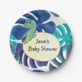 Adorable Dinosaur Babydusche Pappteller
