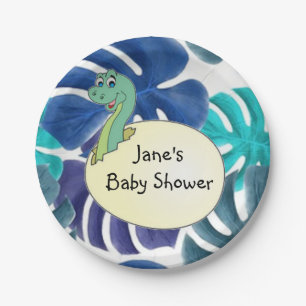 Adorable Dinosaur Babydusche  Pappteller