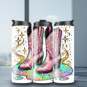 Adorable Disco Cowgirl Stiefel Tumbler Thermosbecher