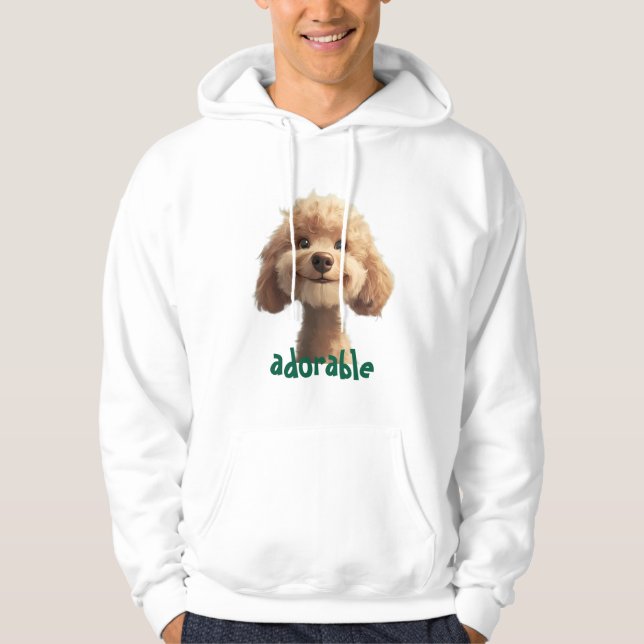 Adorable Dog Illustration Hoodie - Ideal für Haust (Vorderseite)