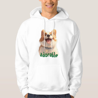 Adorable Dog Illustration Hoodie - Ideal für Haust