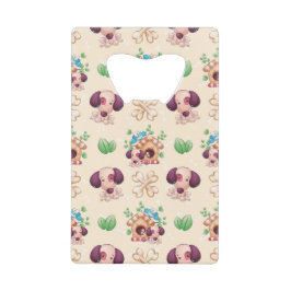 Adorable Dog Muster Geldbeutel Flaschenöffner