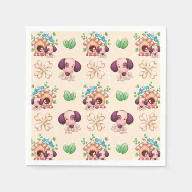Adorable Dog Muster Serviette (Vorderseite)