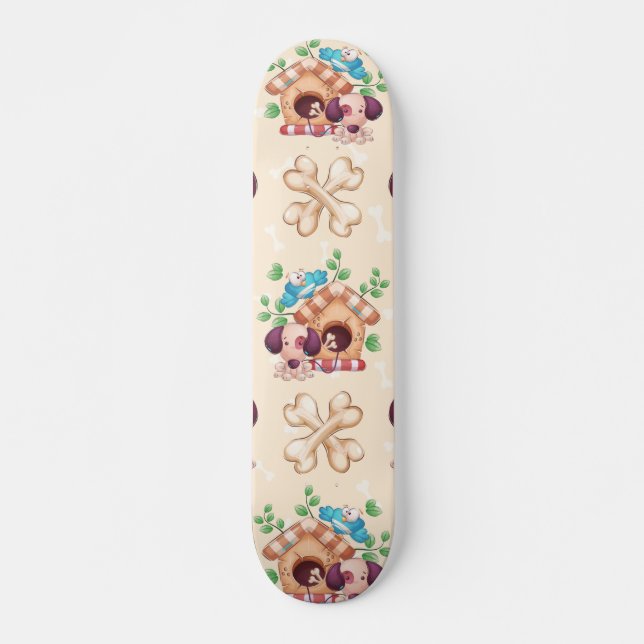 Adorable Dog Muster Skateboard (Vorne)