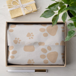 Adorable Dog Paw Print Seidenpapier