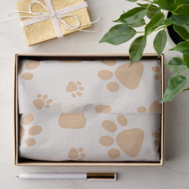 Adorable Dog Paw Print Seidenpapier (Geschenk)