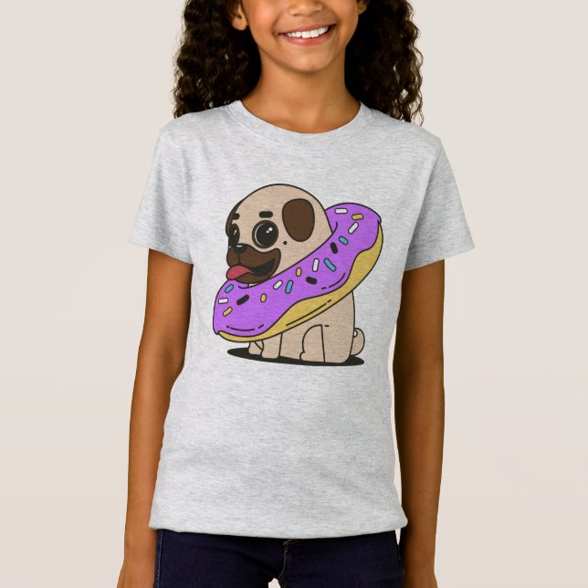 Adorable Donut Mops T-Shirt (Vorderseite)