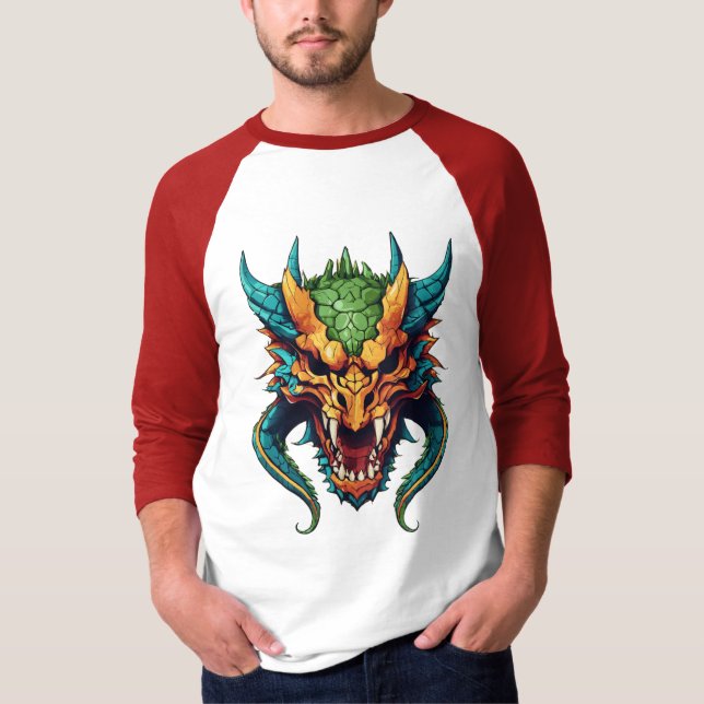 Adorable Dragon Mascot Skull - Ultra-Realistisch T-Shirt (Vorderseite)