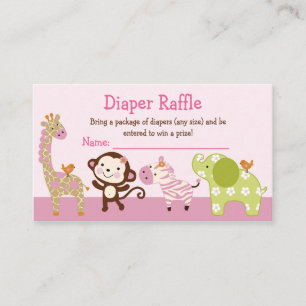 Adorable Dschungelmädchen Schwindeltiere Raffelkar Begleitkarte