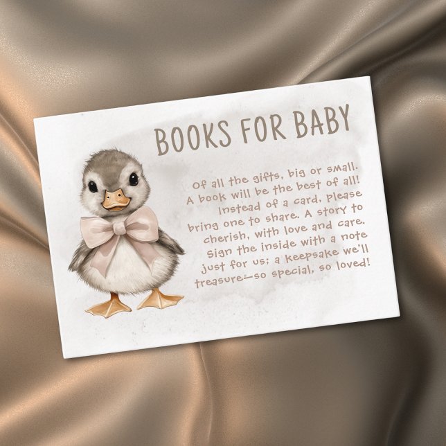 Adorable Duckling Waddle It Be Baby Shower Books Begleitkarte (Adorable Duckling Waddle It Be Baby Shower Books Enclosure Card)